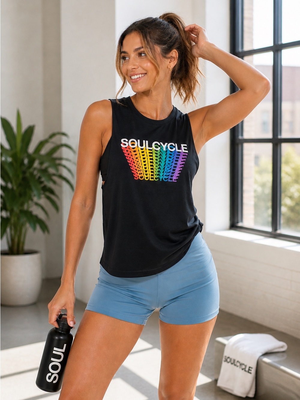 soulcycle Rainbow Gradient Muscle Tank — Size M